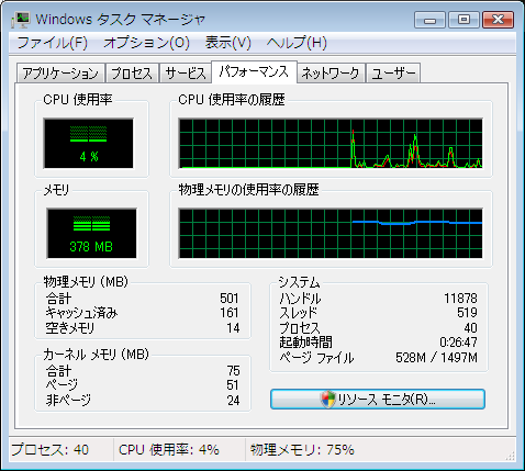 タスクマネージャ